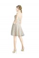 Strapless Knee Length Lace Ivory,Champagne Sleeveless Bridesmaid Dress Essex